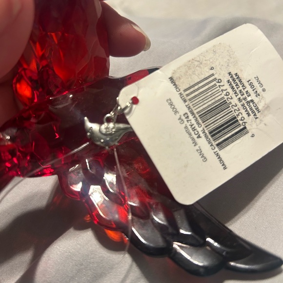 GANZ Red and Black Crystal Bird Ornament - Picture 3 of 5